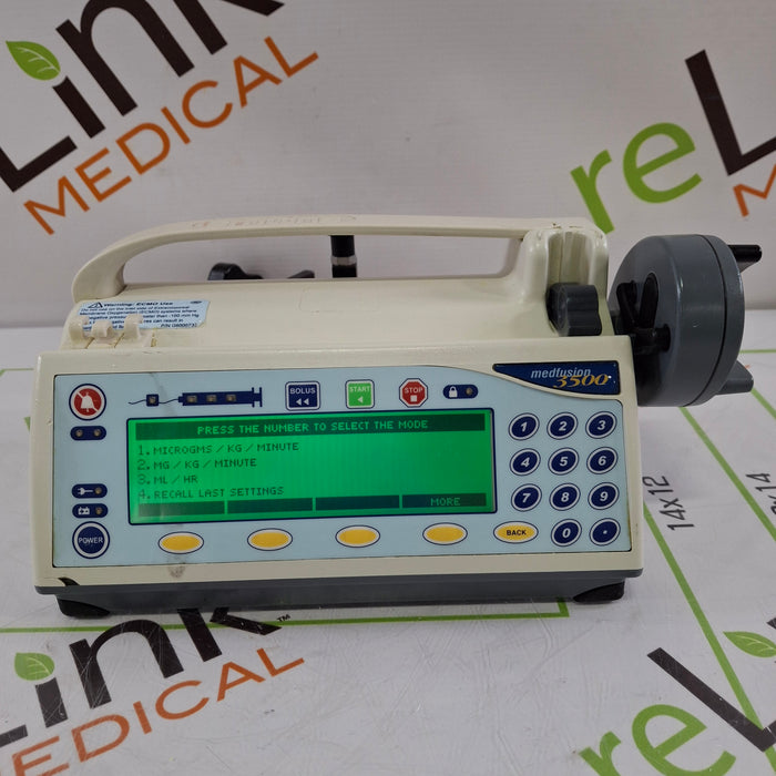 Smiths Medical Medfusion 3500 Version 3 Syringe Infusion Pump