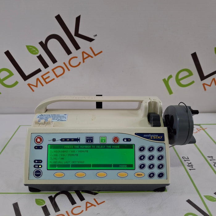 Smiths Medical Medfusion 3500 Version 3 Syringe Infusion Pump