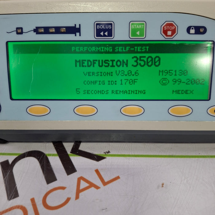 Smiths Medical Medfusion 3500 Version 3 Syringe Infusion Pump