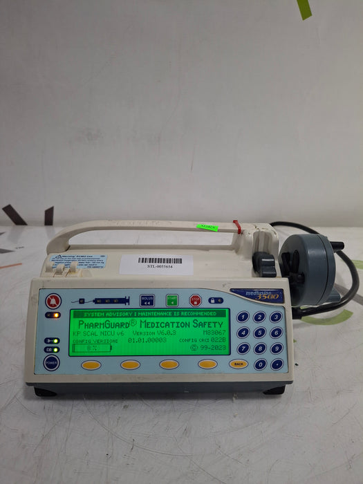 Smiths Medical Medfusion 3500 Version 6 Syringe Infusion Pump