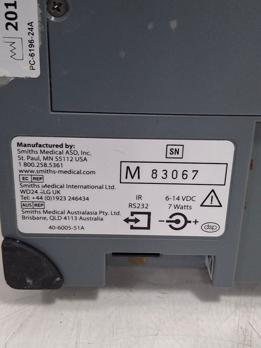 Smiths Medical Medfusion 3500 Version 6 Syringe Infusion Pump