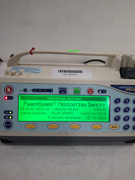Smiths Medical Medfusion 3500 Version 6 Syringe Infusion Pump