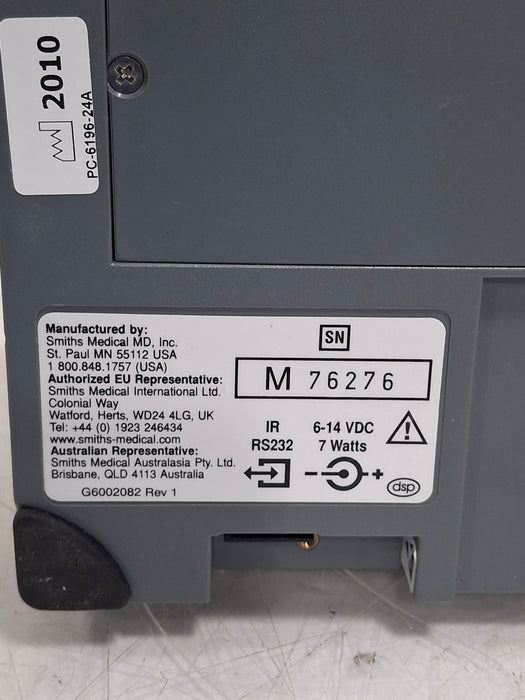 Smiths Medical Medfusion 3500 Version 6 Syringe Infusion Pump