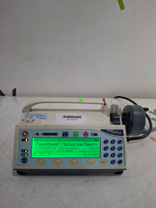 Smiths Medical Medfusion 3500 Version 6 Syringe Infusion Pump