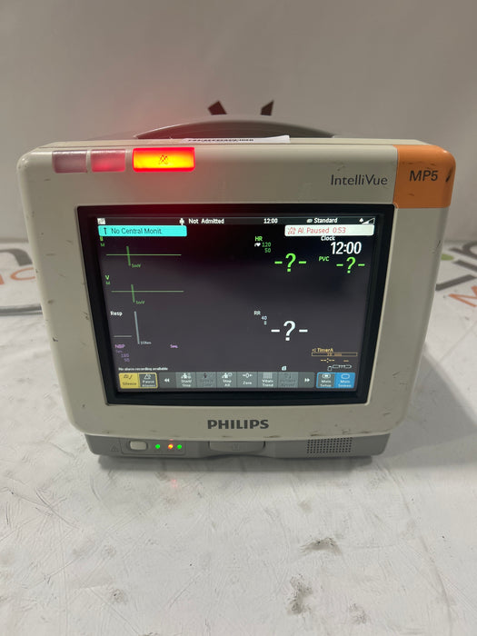 Philips Intellivue MP5 - ECG, Fast SpO2, NIBP, Press, Temp Patient Monitor