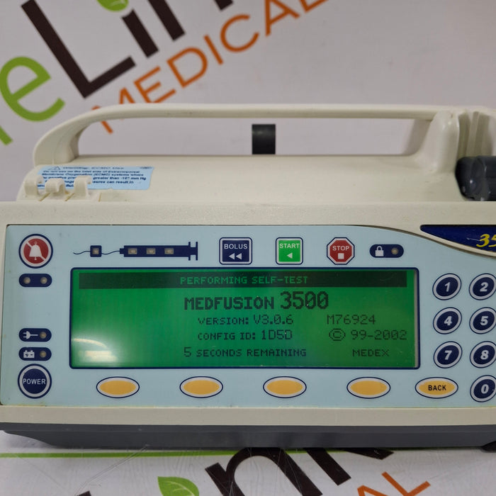 Smiths Medical Medfusion 3500 Version 3 Syringe Infusion Pump