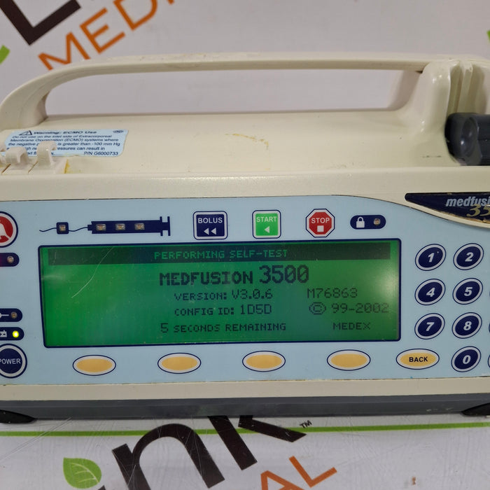 Smiths Medical Medfusion 3500 Version 3 Syringe Infusion Pump