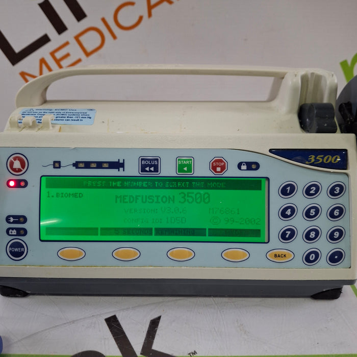 Smiths Medical Medfusion 3500 Version 3 Syringe Infusion Pump
