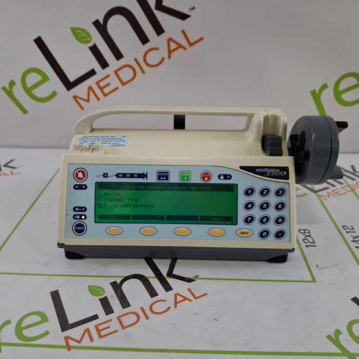 Smiths Medical Medfusion 3500 Version 3 Syringe Infusion Pump