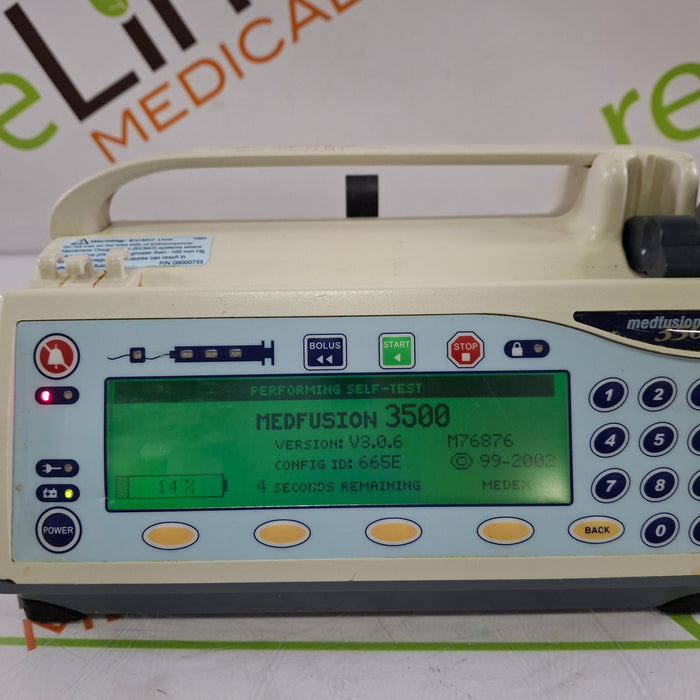Smiths Medical Medfusion 3500 Version 3 Syringe Infusion Pump