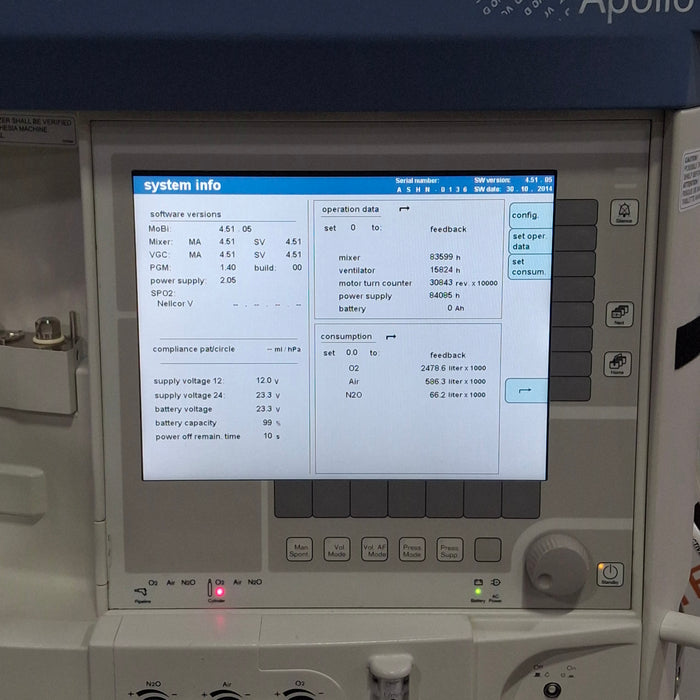 Draeger Medical Apollo Anesthesia Machine