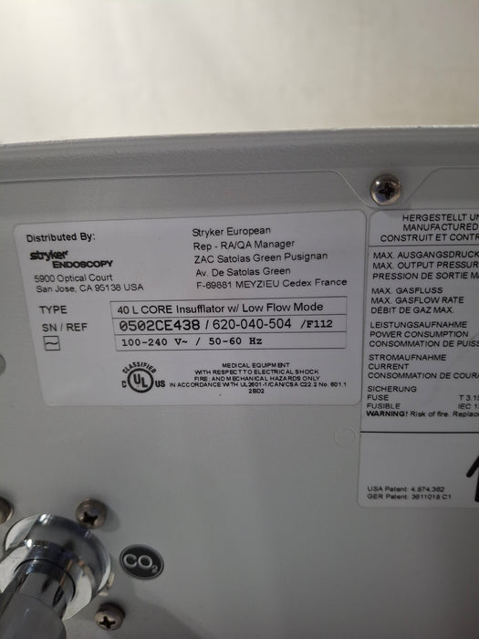 Stryker 40L Highflow Insufflator