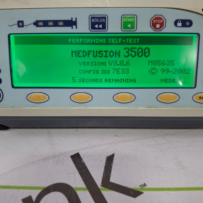 Smiths Medical Medfusion 3500 Version 3 Syringe Infusion Pump