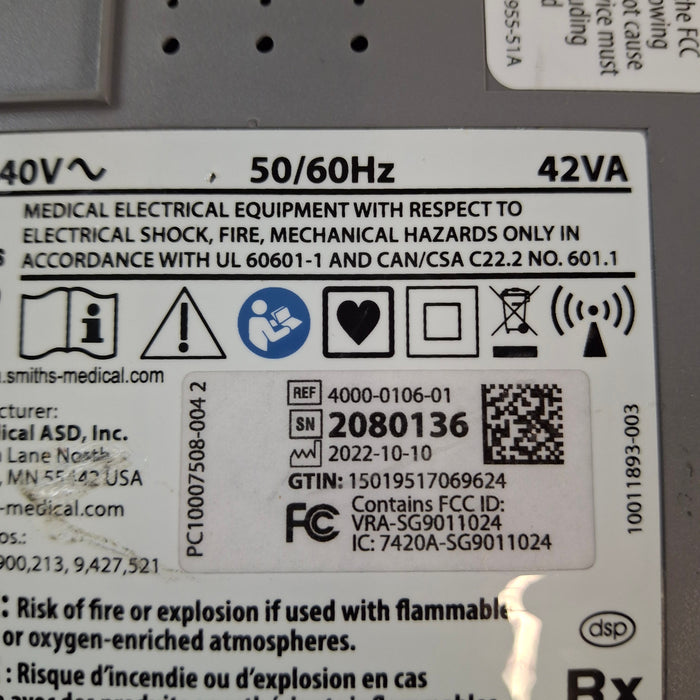 Smiths Medical Medfusion 4000 Syringe Infusion Pump