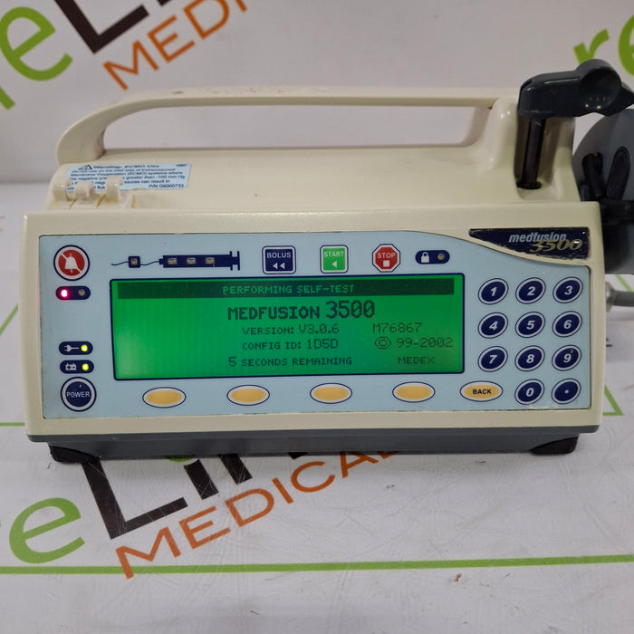 Smiths Medical Medfusion 3500 Version 3 Syringe Infusion Pump