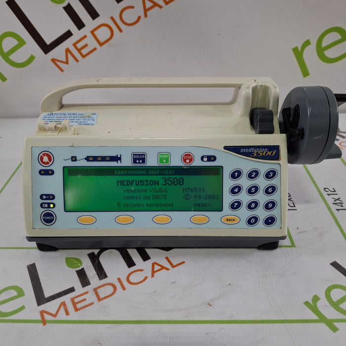 Smiths Medical Medfusion 3500 Version 3 Syringe Infusion Pump