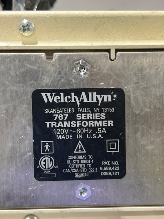 Welch Allyn 767 Otoscope/Ophthalmoscope Wall Tranformer