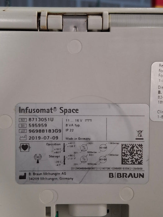 B. Braun Infusomat Space w/AC Adapter Infusion Pump