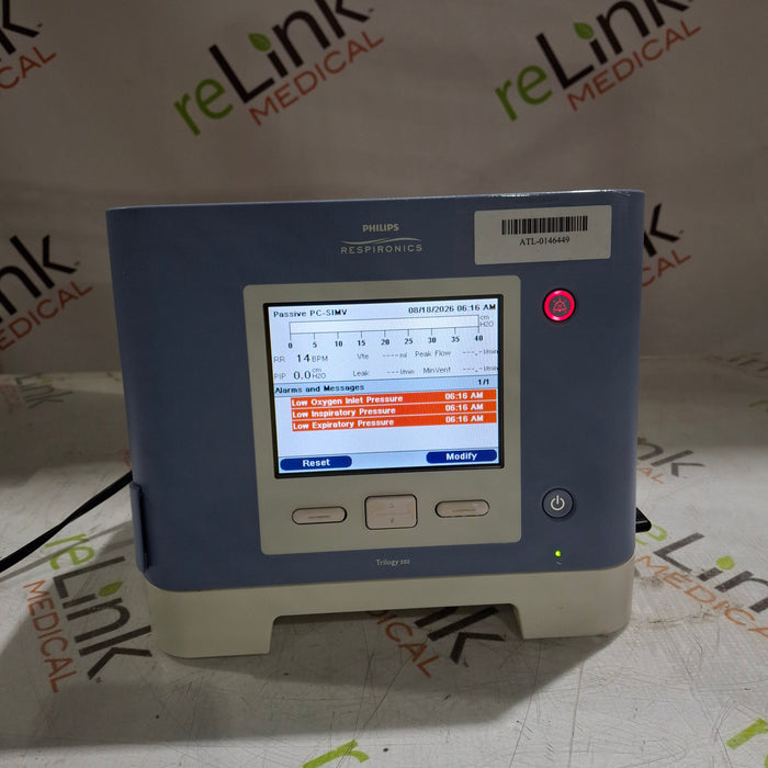 Respironics Trilogy 202 Ventilator