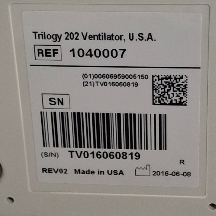 Respironics Trilogy 202 Ventilator