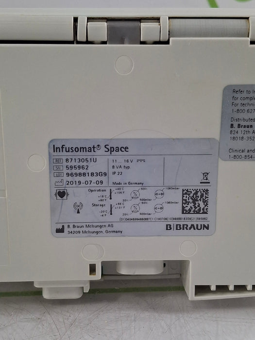B. Braun Infusomat Space w/AC Adapter Infusion Pump