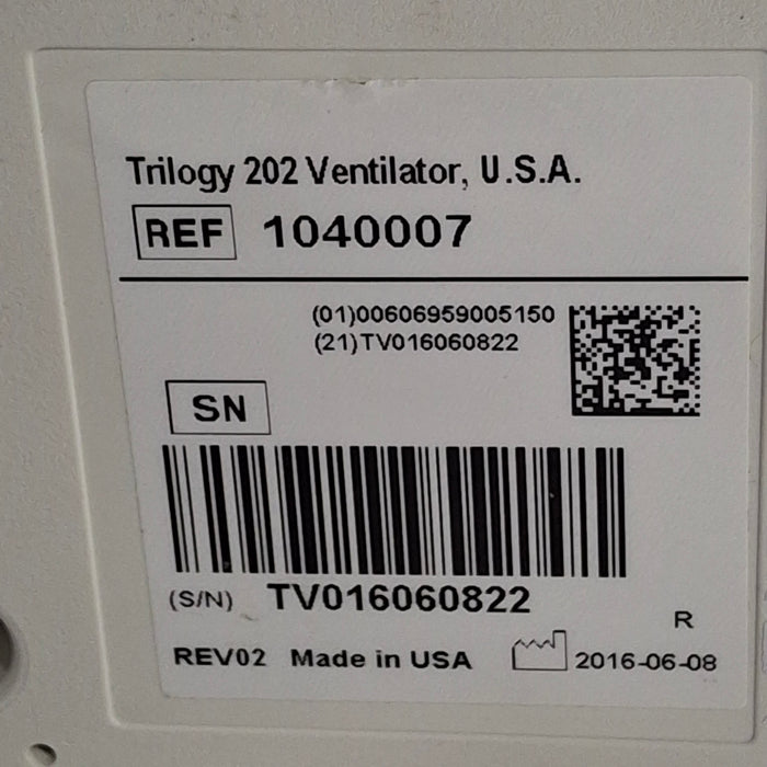 Respironics Trilogy 202 Ventilator
