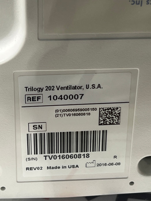 Respironics Trilogy 202 Ventilator