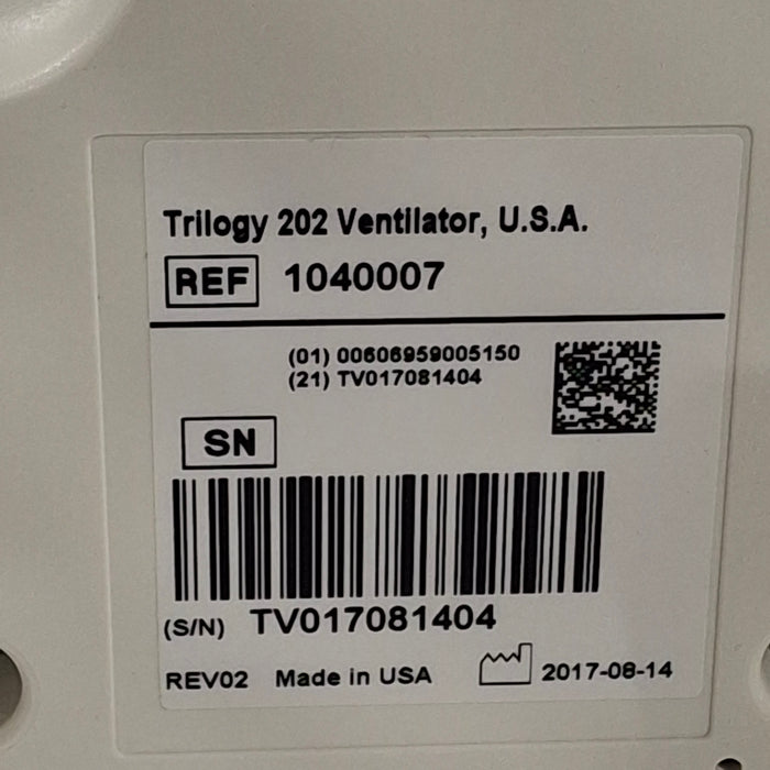 Respironics Trilogy 202 Ventilator