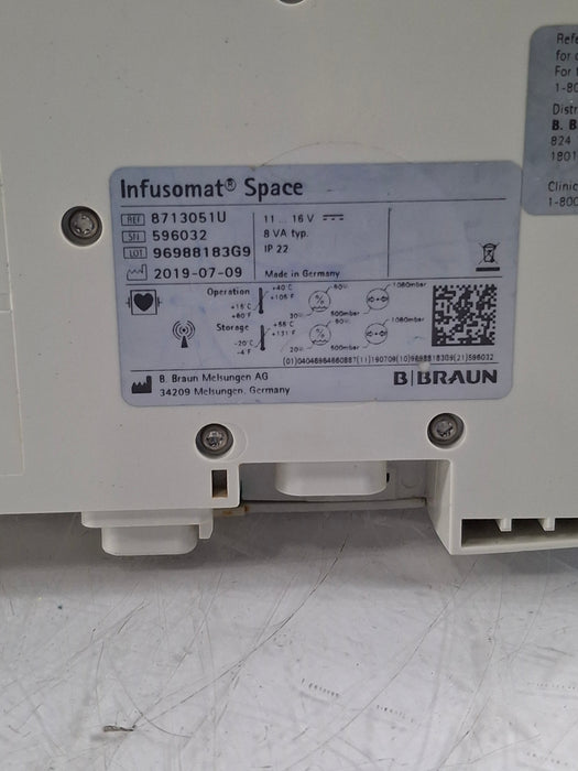 B. Braun Infusomat Space w/AC Adapter Infusion Pump