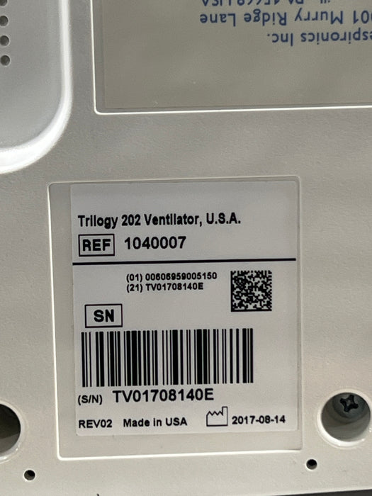 Respironics Trilogy 202 Ventilator
