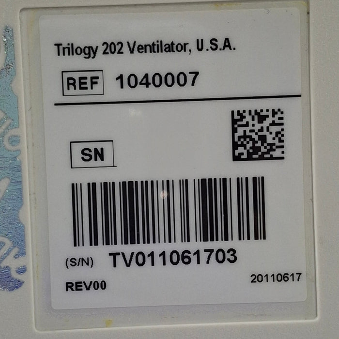 Respironics Trilogy 202 Ventilator