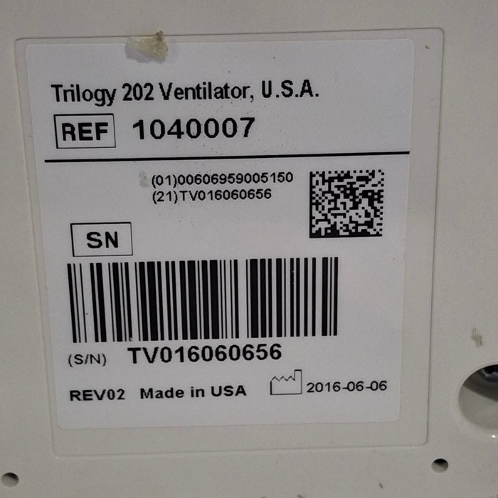 Respironics Trilogy 202 Ventilator