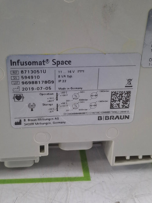B. Braun B. Braun Infusomat Space w/AC Adapter Infusion Pump Infusion Pump reLink Online