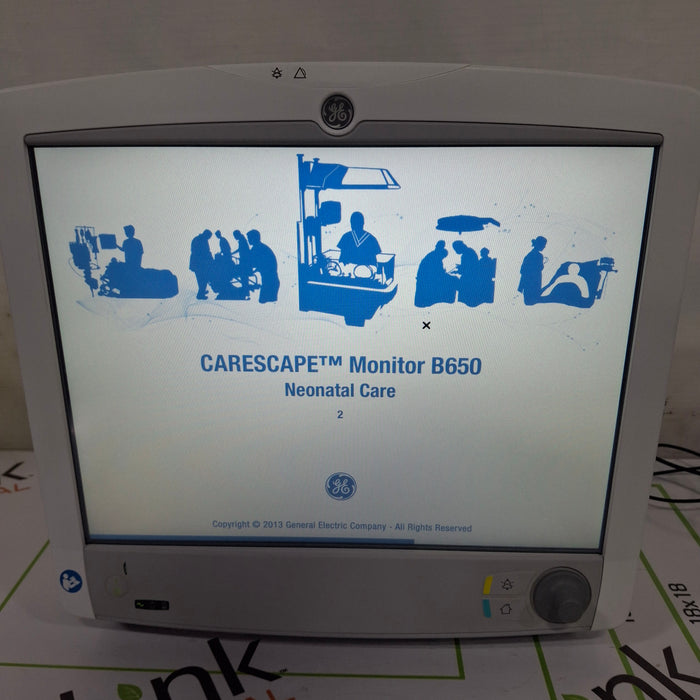 GE Healthcare Carescape B650 Neonatal Care Patient Monitor