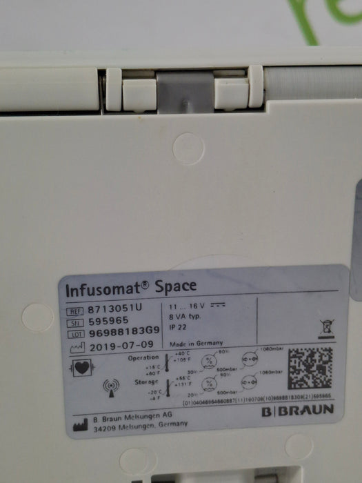 B. Braun B. Braun Infusomat Space w/AC Adapter Infusion Pump Infusion Pump reLink Online