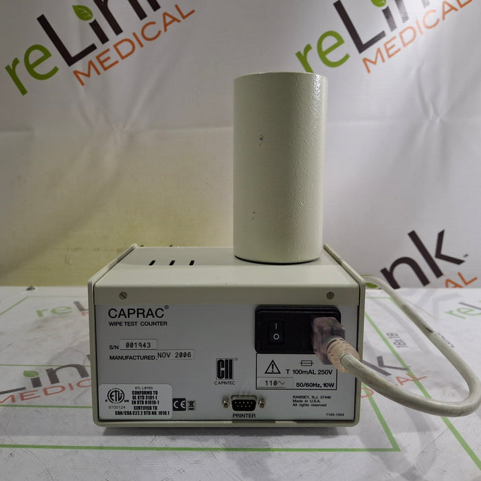 Capintec Caprac Wipe Test Counter