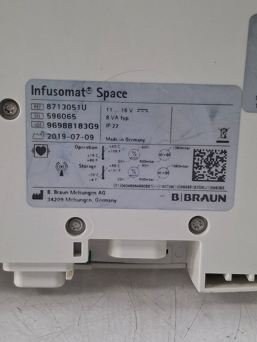B. Braun Infusomat Space w/AC Adapter Infusion Pump