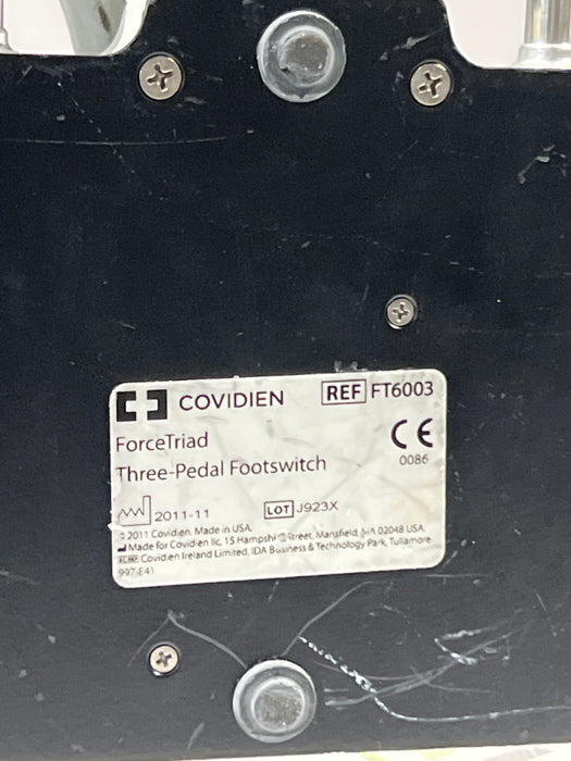 Covidien FT6003 Valleylab ForceTriad Three Pedal Footswitch