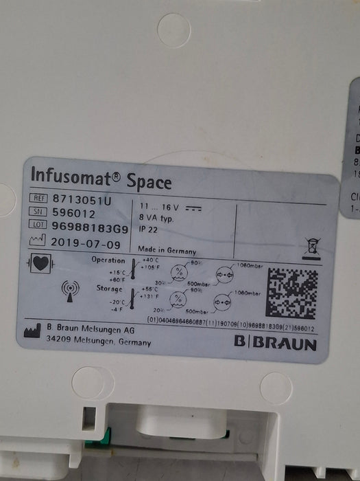 B. Braun Infusomat Space w/AC Adapter Infusion Pump