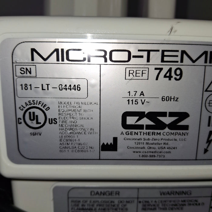 Cincinnati Sub-Zero CSZ Micro-Temp LT Hypothermia Unit