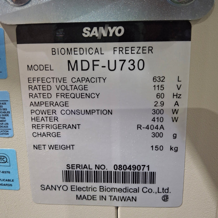Sanyo MDF-U730 Biomedical Freezer