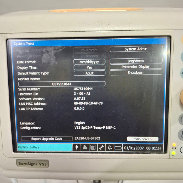 Philips Suresigns VS3 Vital Signs Monitor