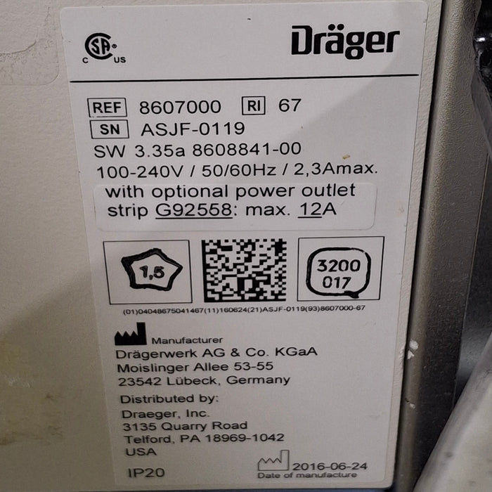 Draeger Medical Fabius GS Premium Anesthesia Machine