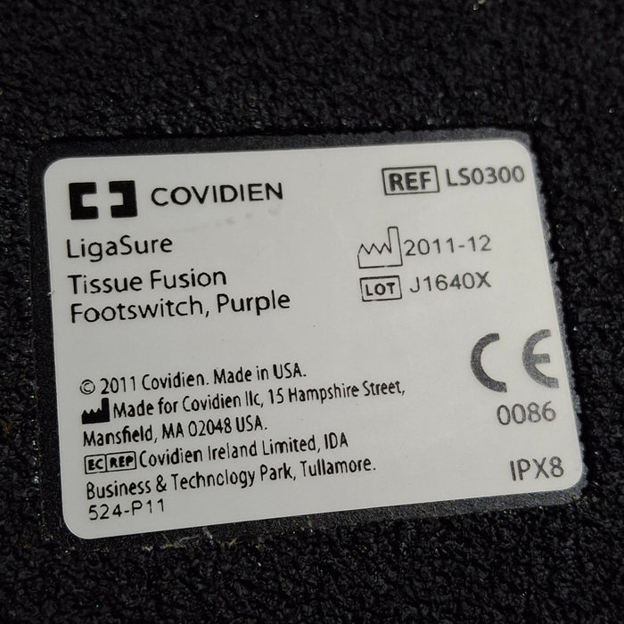 Valleylab Ligasure LS0300 Purple Foot Pedal