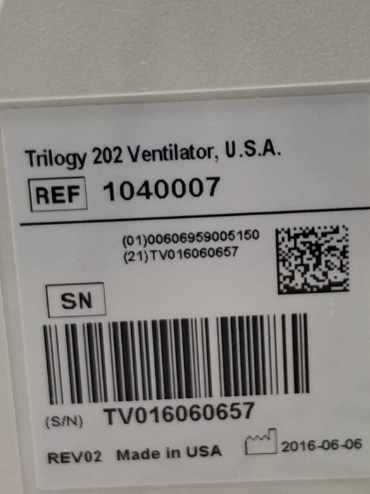 Respironics Trilogy 202 Ventilator