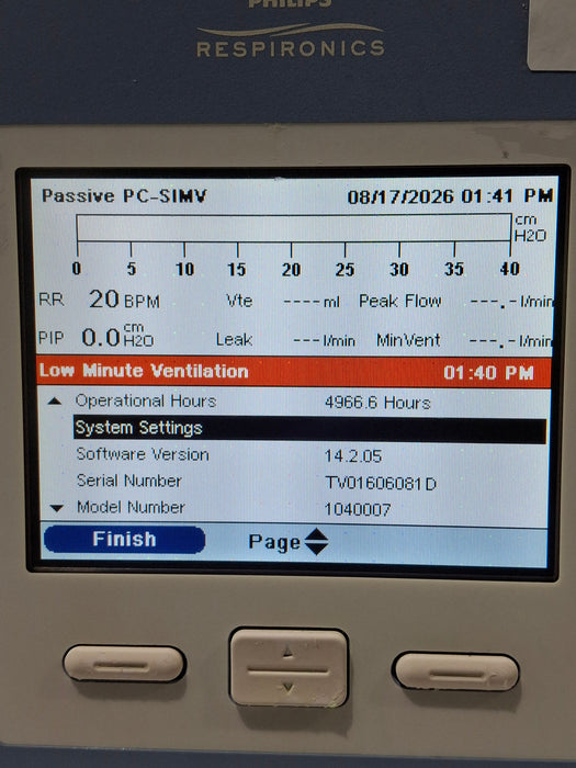 Respironics Trilogy 202 Ventilator
