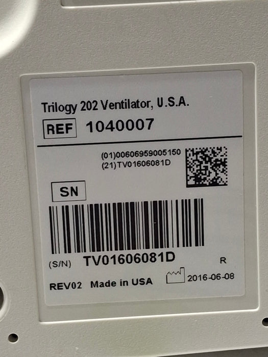 Respironics Trilogy 202 Ventilator