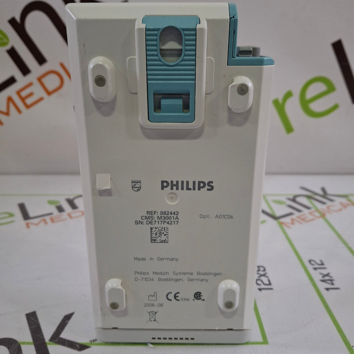 Philips M3001A-A01C06 Fast SpO2, NIBP, ECG, Temp, IBP MMS Module