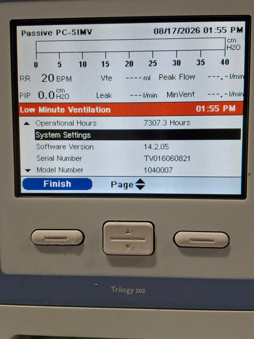 Respironics Trilogy 202 Ventilator