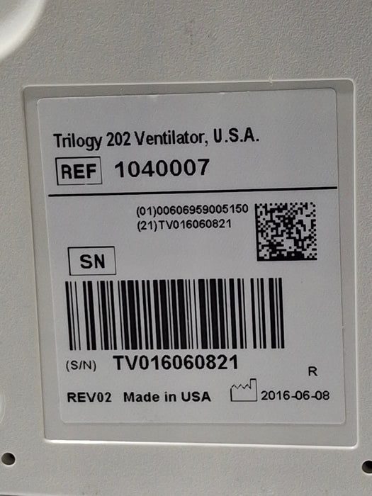Respironics Trilogy 202 Ventilator